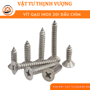 vít gạo inox 201 đầu chìm