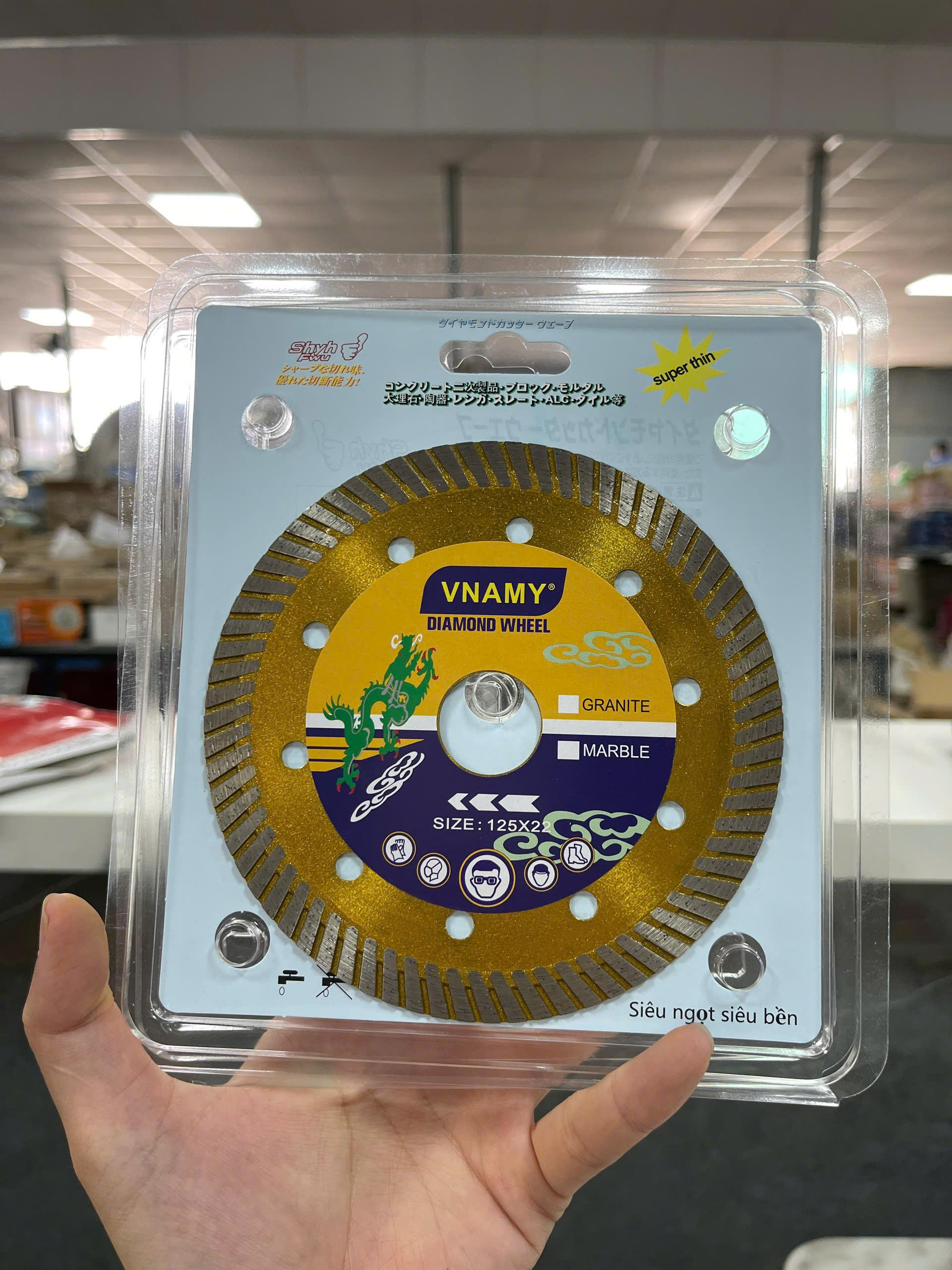 Lưỡi Cắt Đa Năng Rồng Vàng Phi 105/125 – Cắt Gạch, Đá Granite, Marble Sắc Ngọt - Ảnh 4